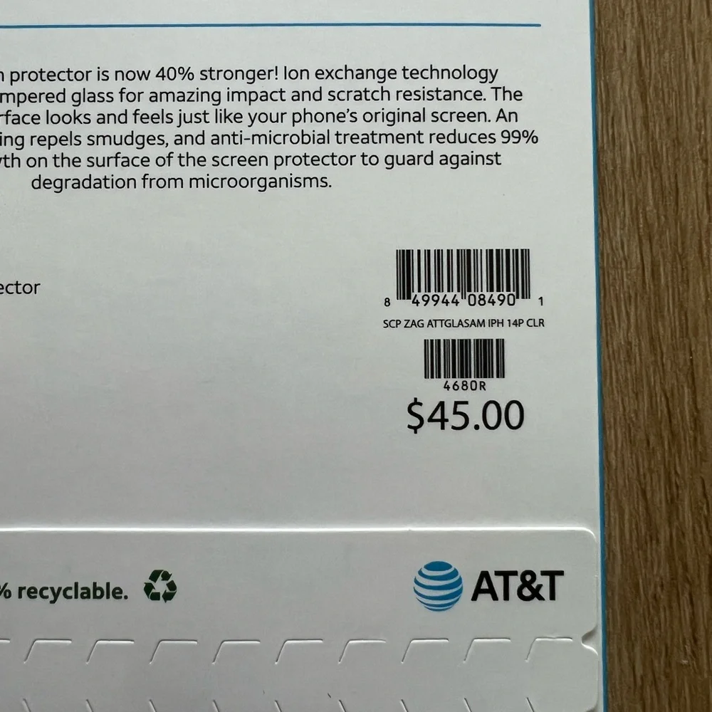 AT&T Tempered Glass Screen Protector - iPhone 14 Pro
